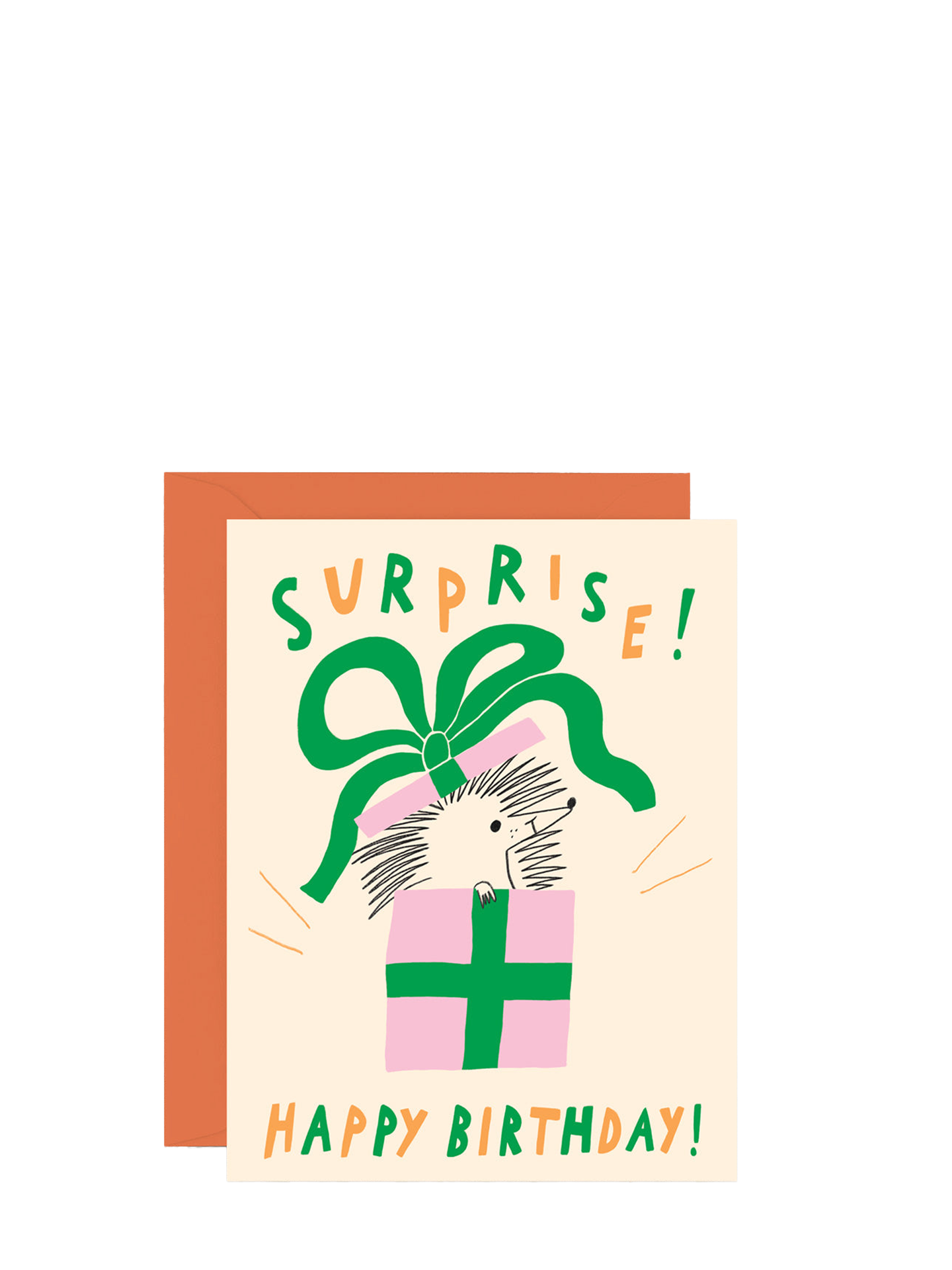 Surprise hedgehog birthday card