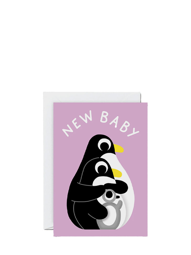 Penguins, new baby card