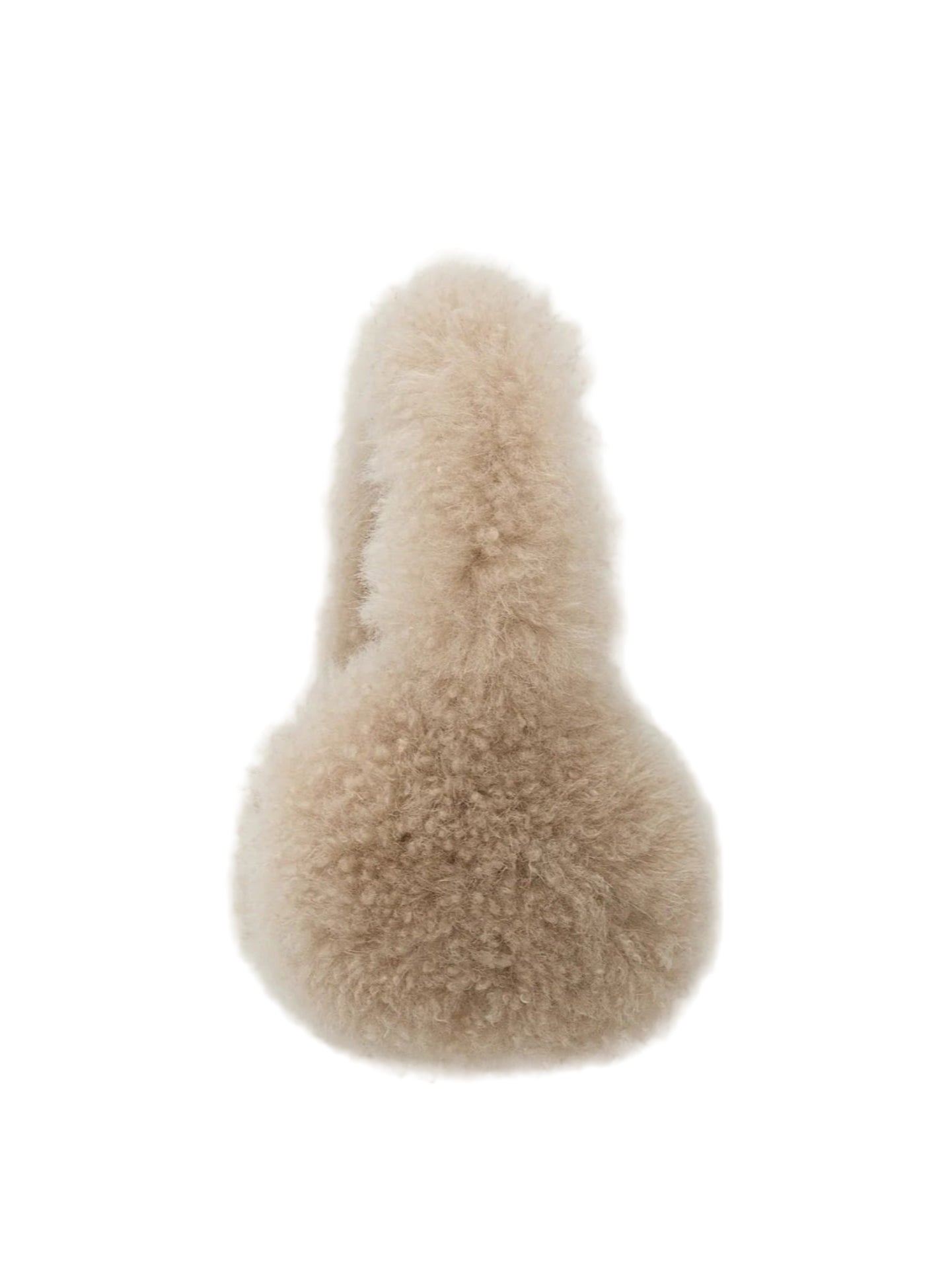 Beige earmuffs on a white background