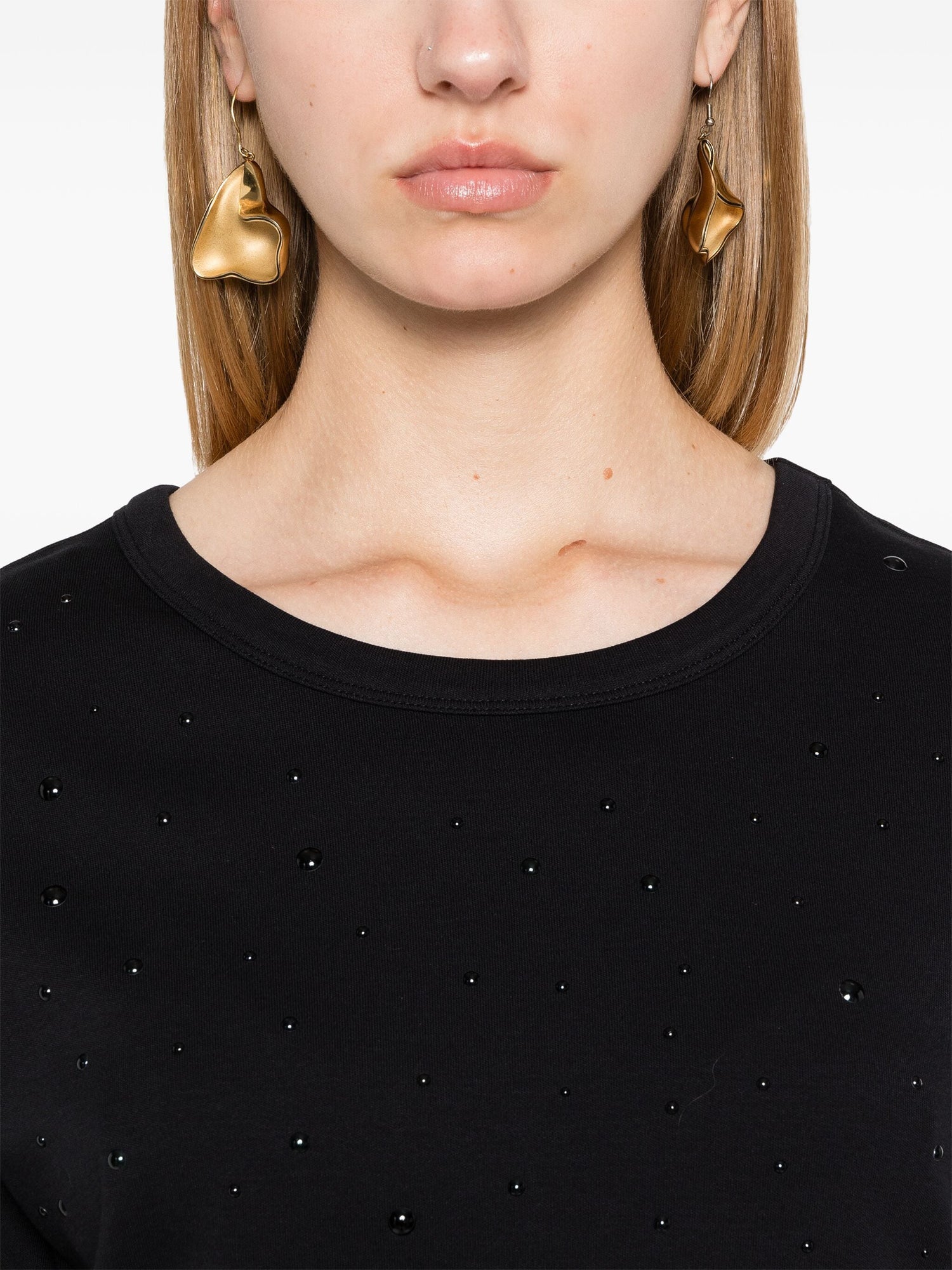 Marta Studded T-shirt, black