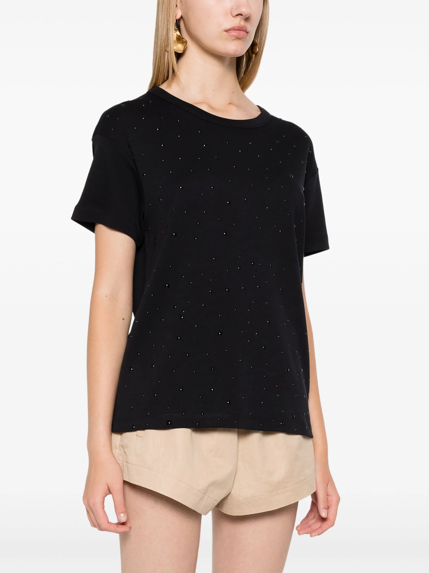 Marta Studded T-shirt, black