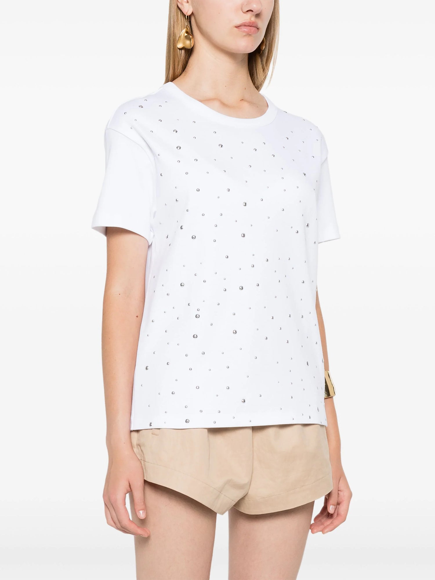 Marta Studded T-shirt, white