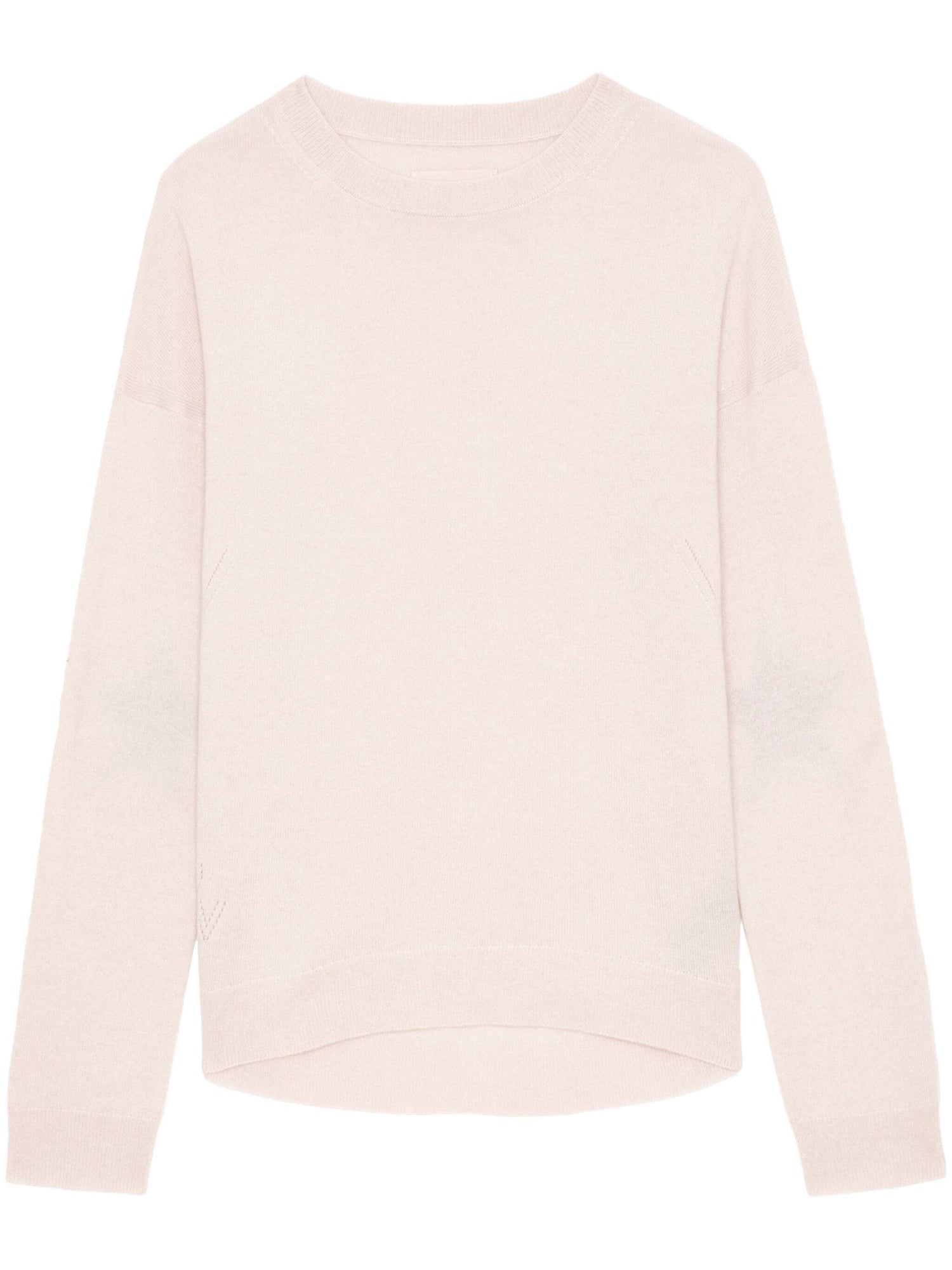 Cici Ws Brod Patch Cashmere Sweater, blush