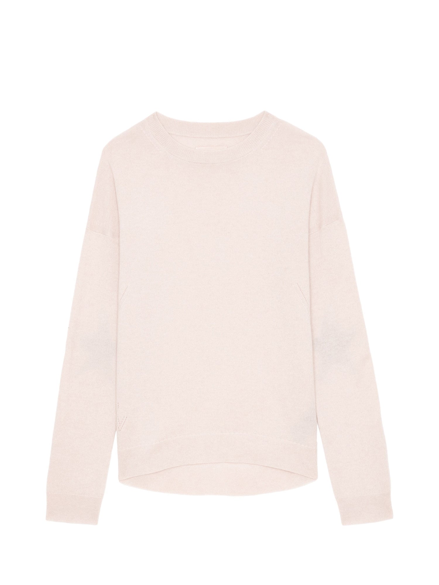 Cici Ws Brod Patch Cashmere Sweater, blush