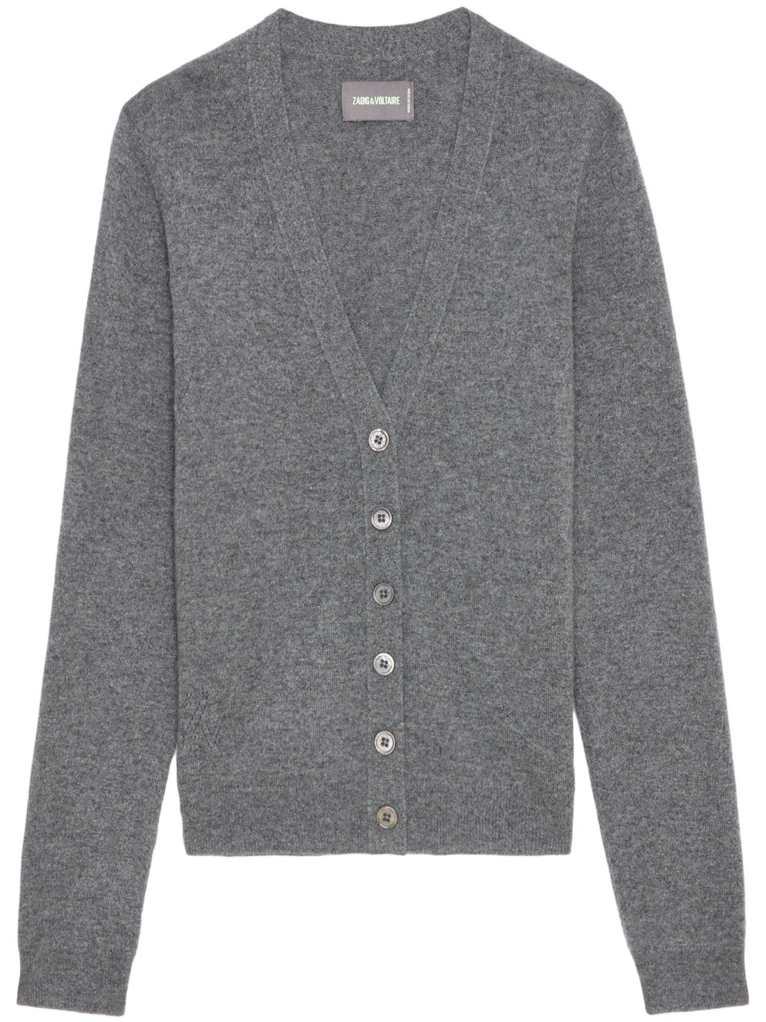 Jemmy Brod Patch Cashmere Cardigan, grey