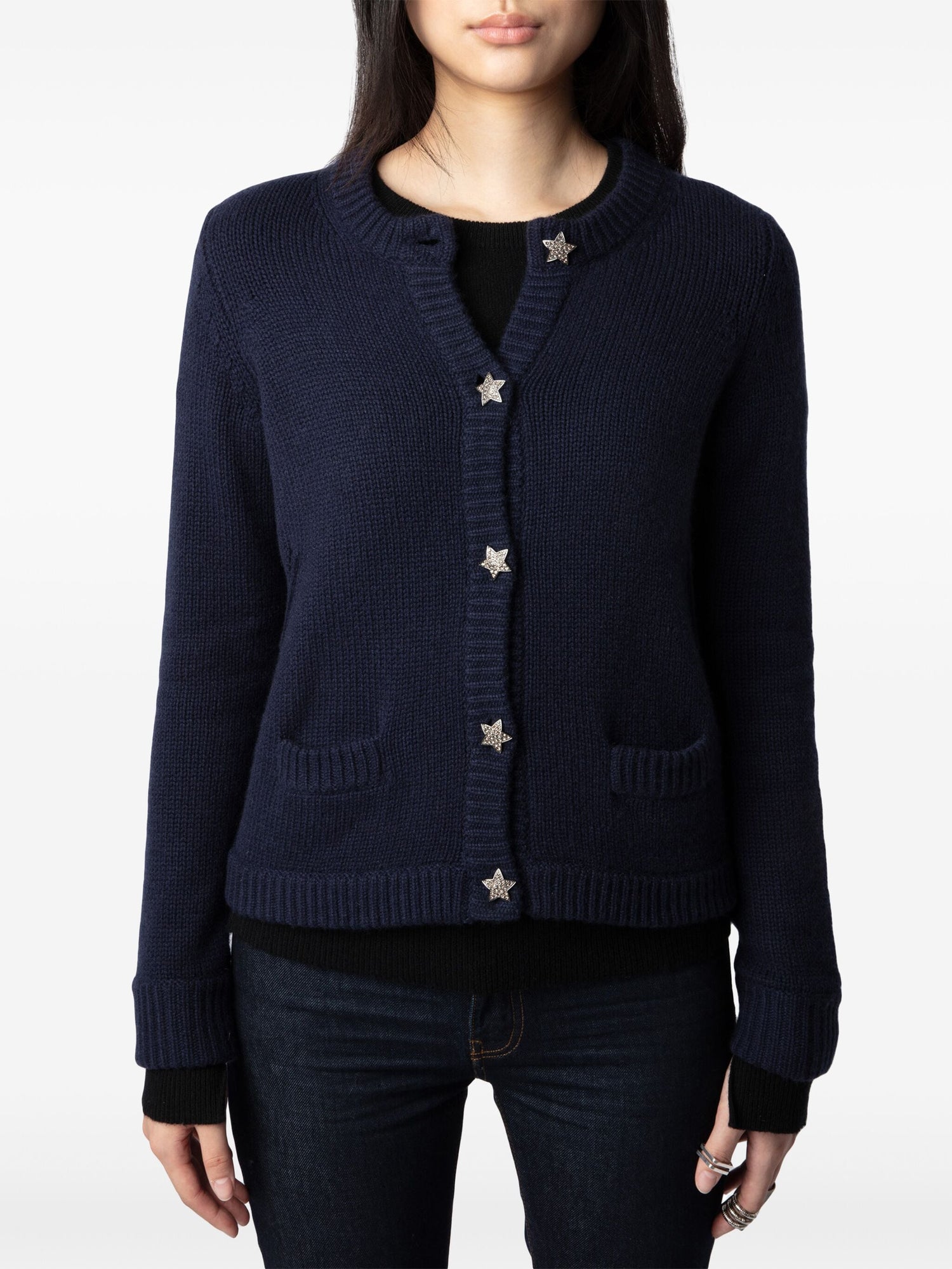 Marcy Ws Bijoux Cardigan, dark blue