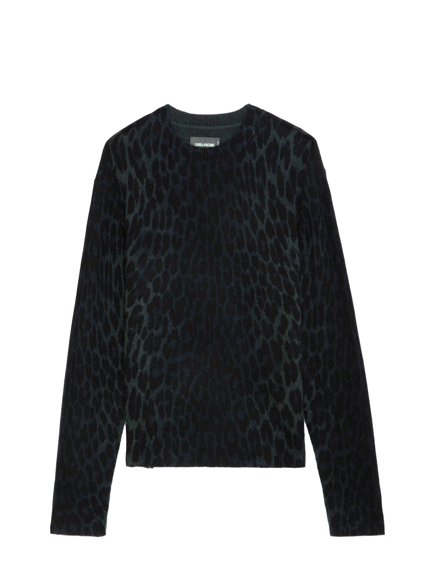 Pravis Ws Print Leo Cashmere Sweater, black/green