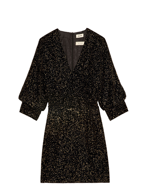 Rosli glitter dots dress, black