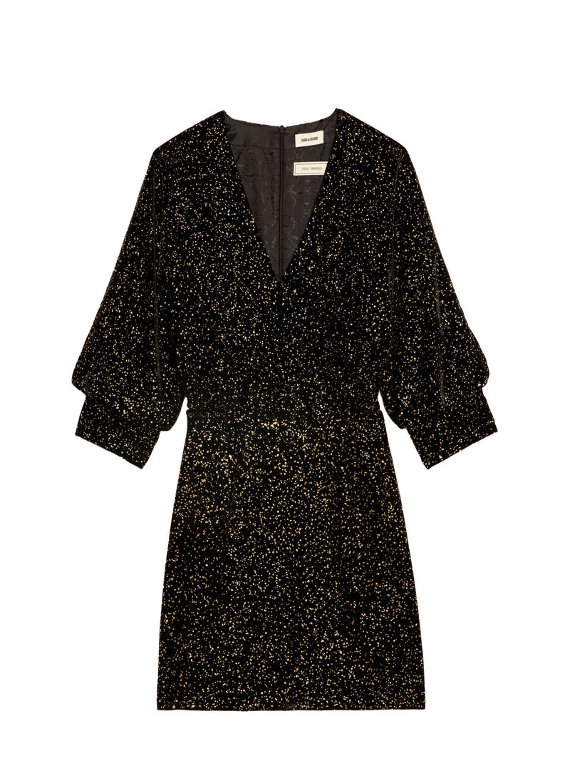 Rosli glitter dots dress, black