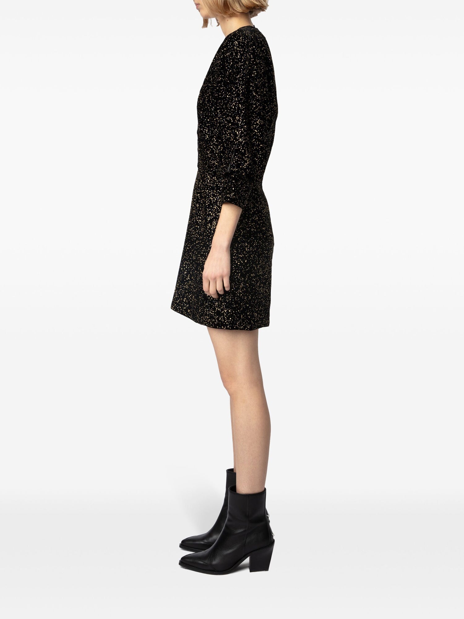 Rosli glitter dots dress, black