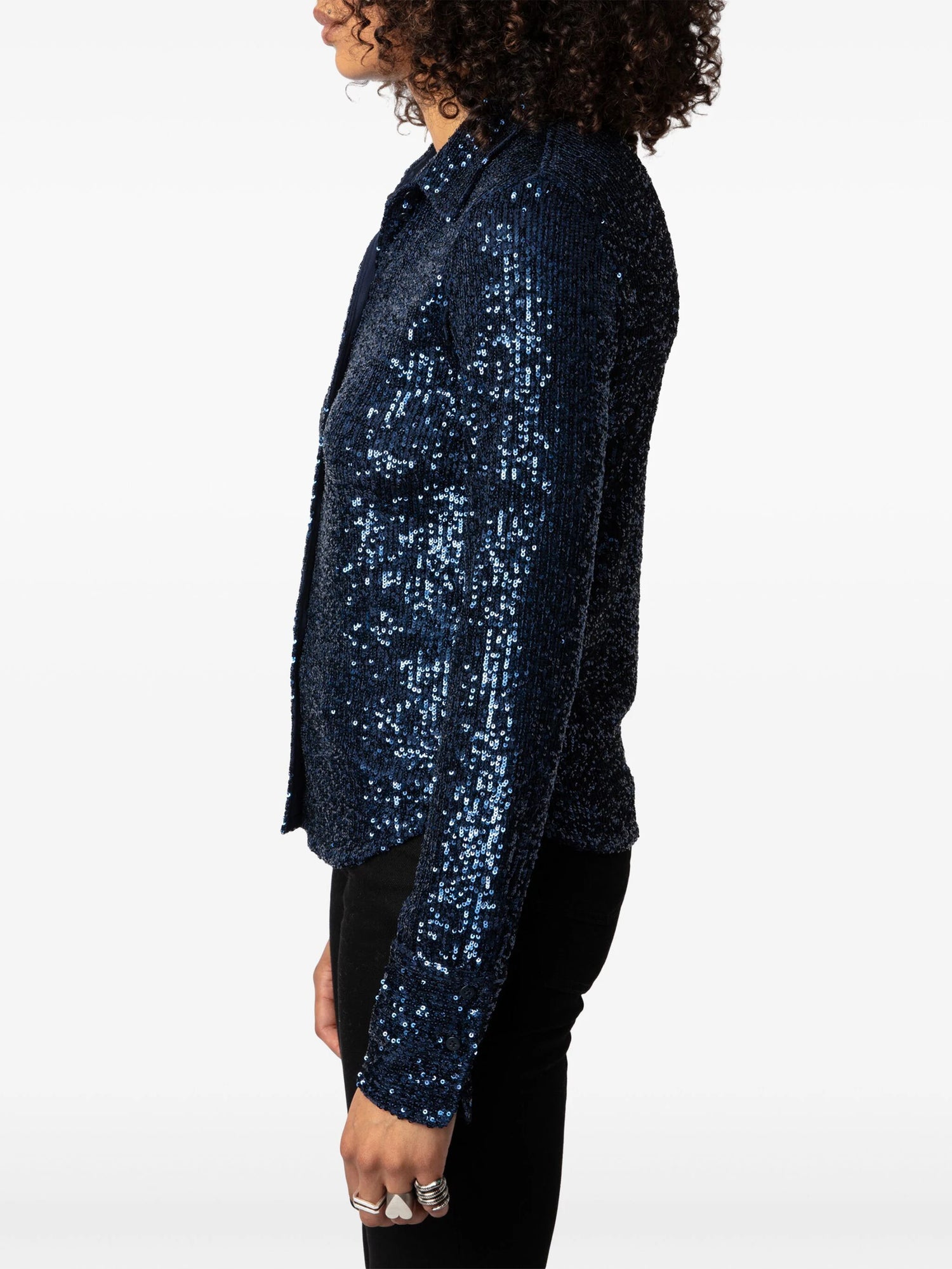 Tawny Sequins Shirt, blue