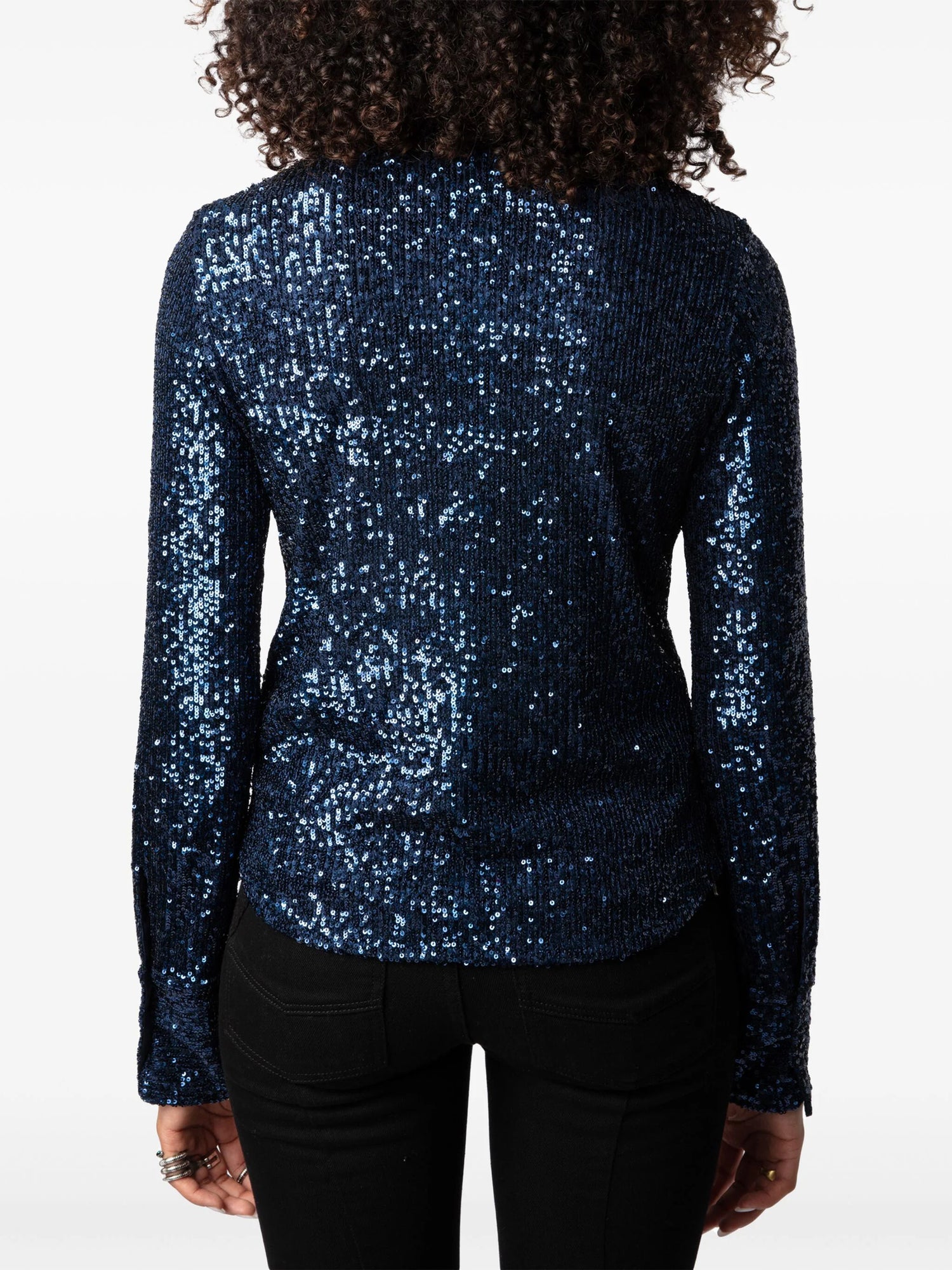 Tawny Sequins Shirt, blue