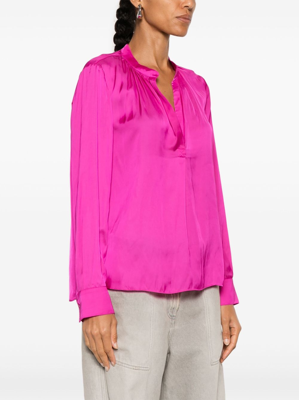 Tink Satin blouse, pink