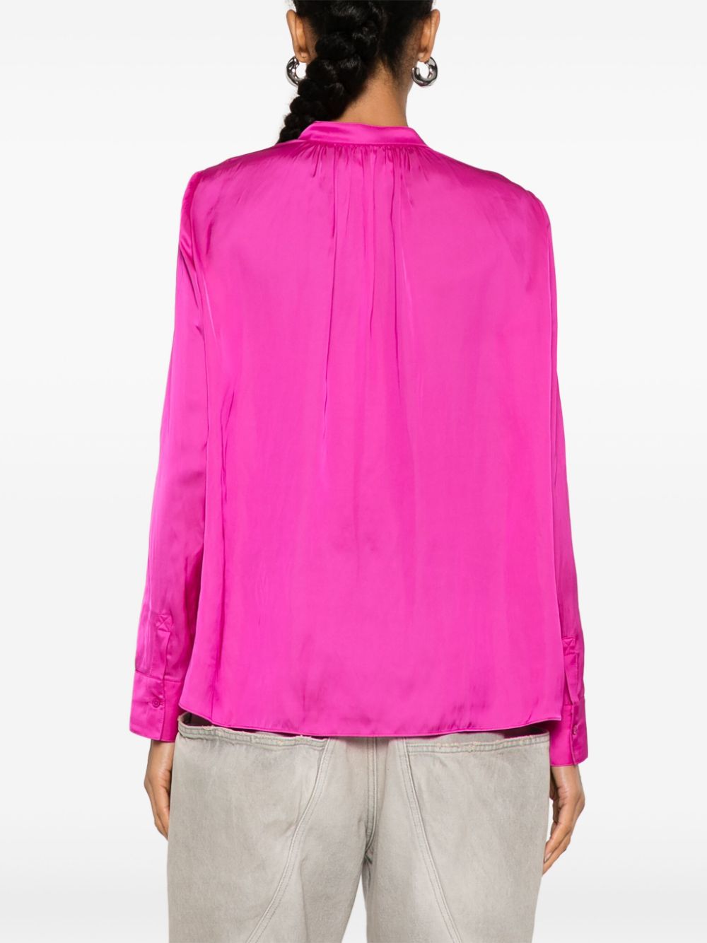 Tink Satin blouse, pink