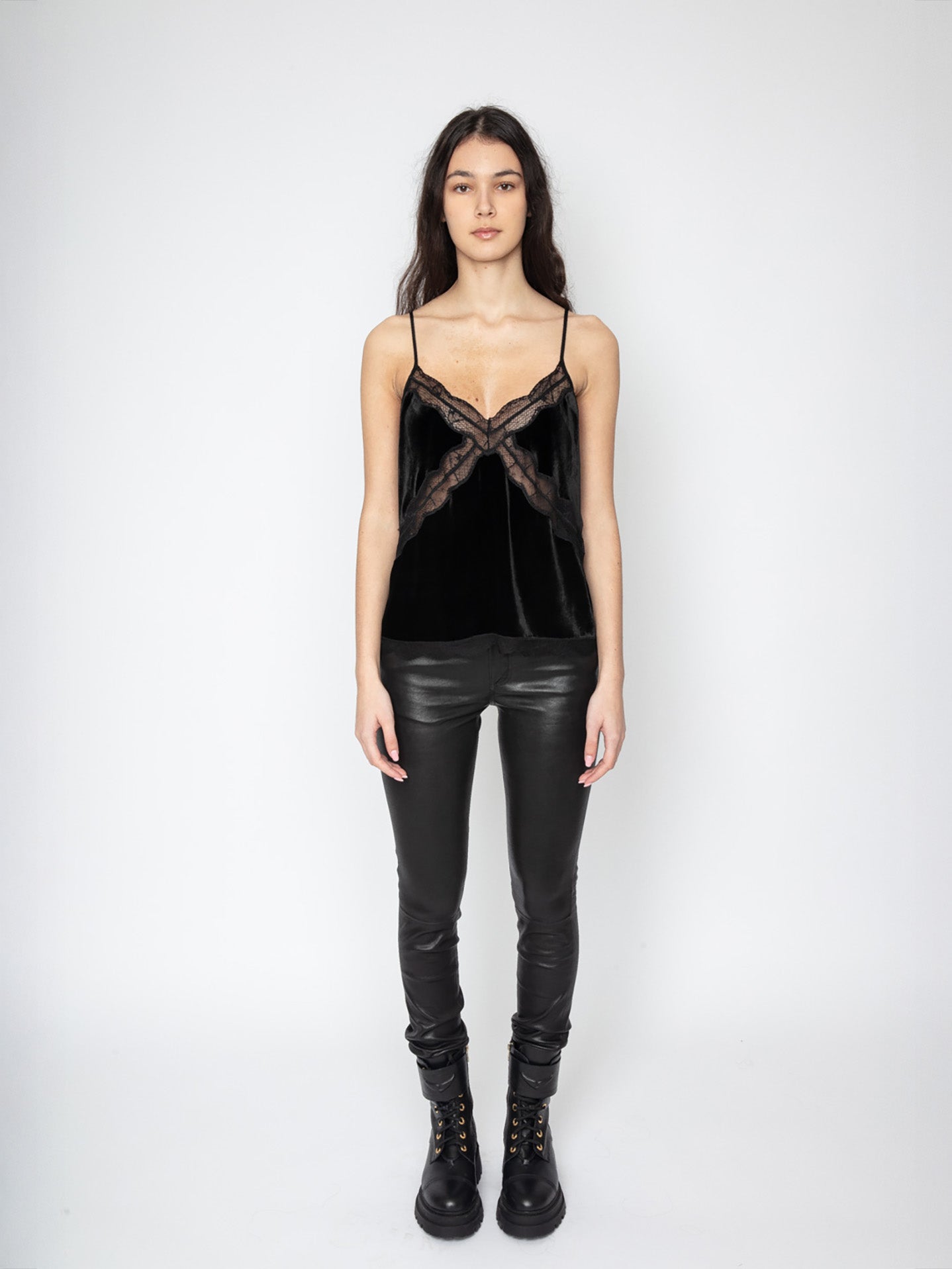 Cishi Velvet Top, Black