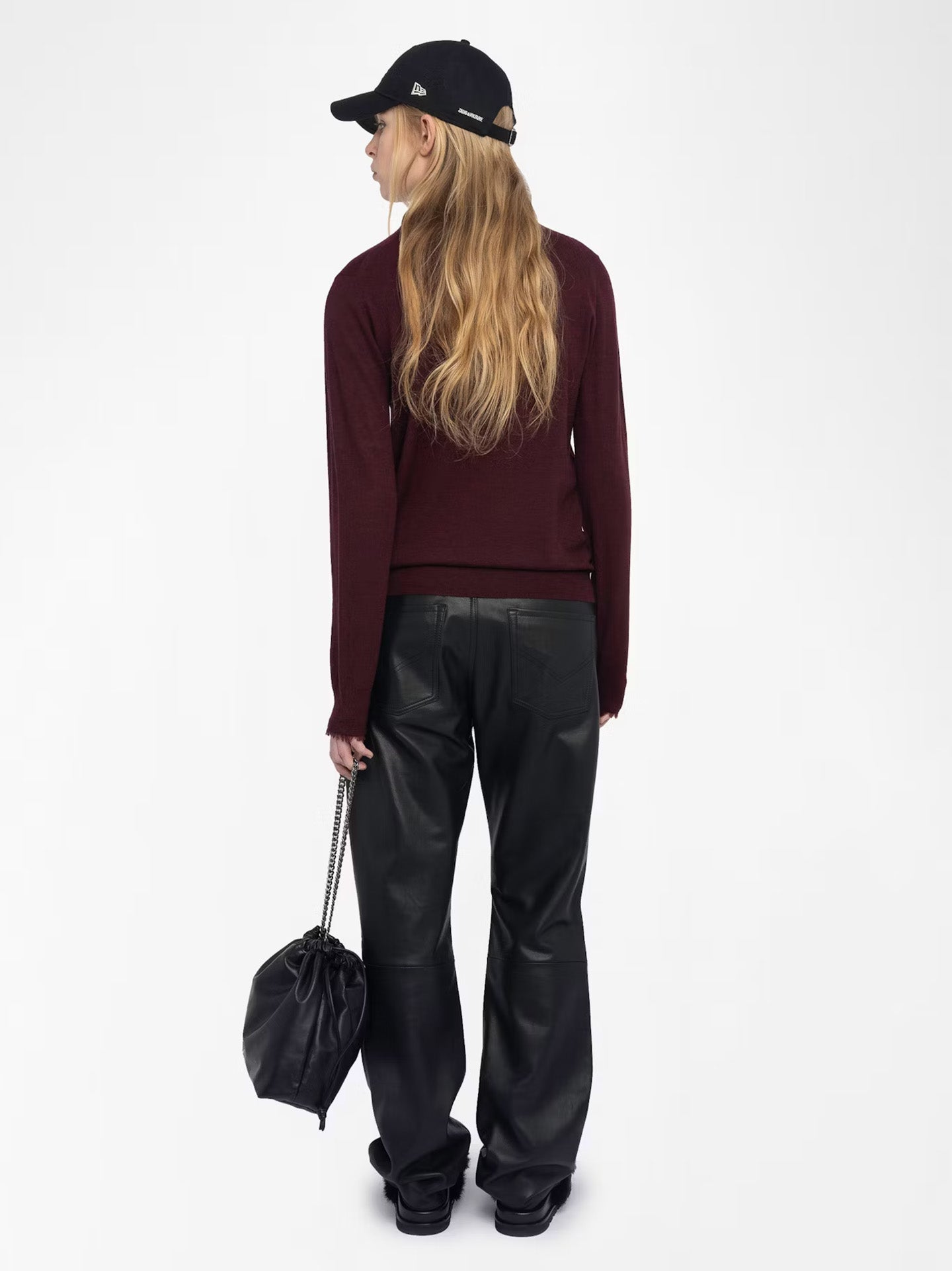 Ivy cashmere jumper, burgundy