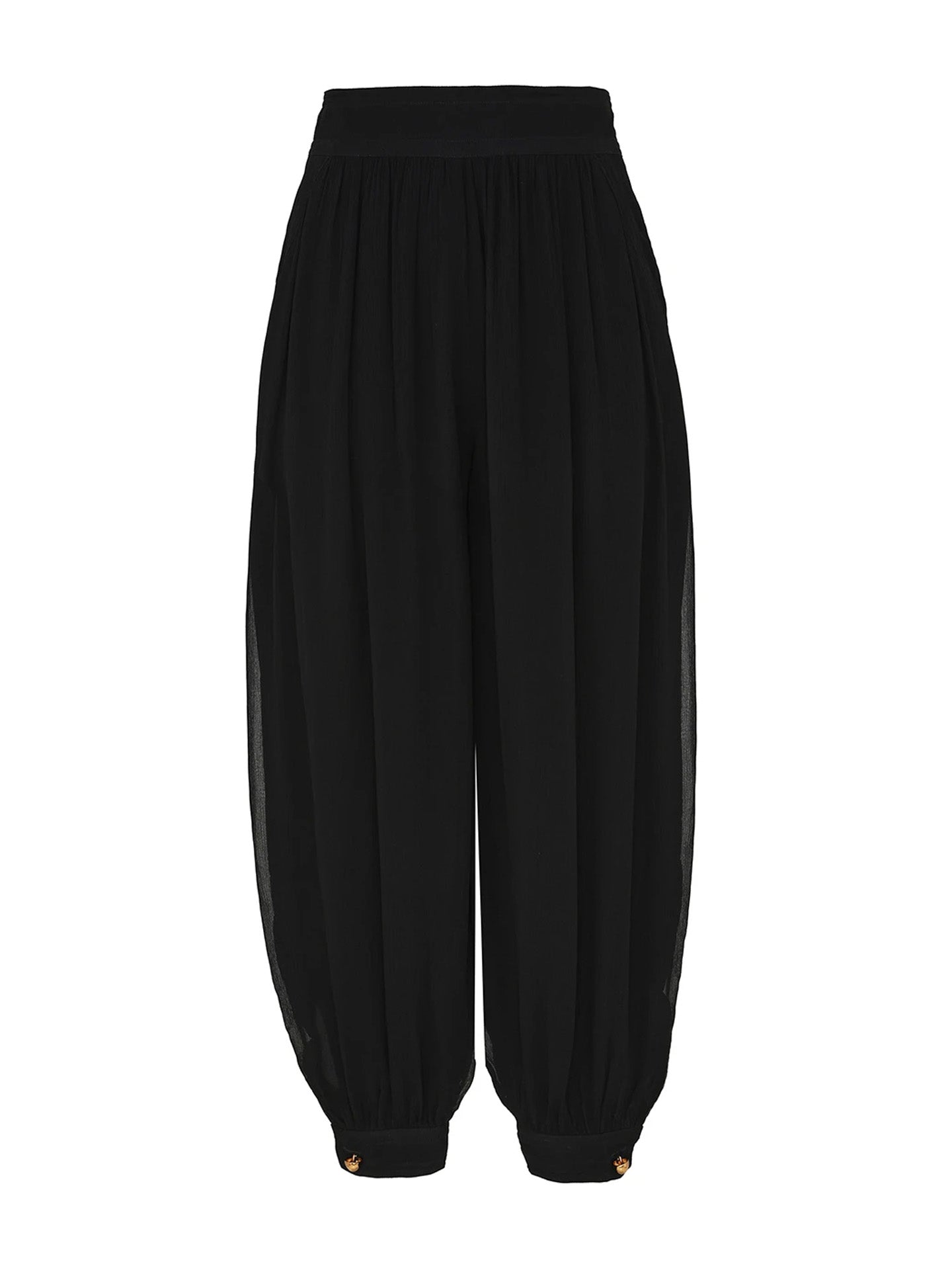 Luna billow harem trousers, black