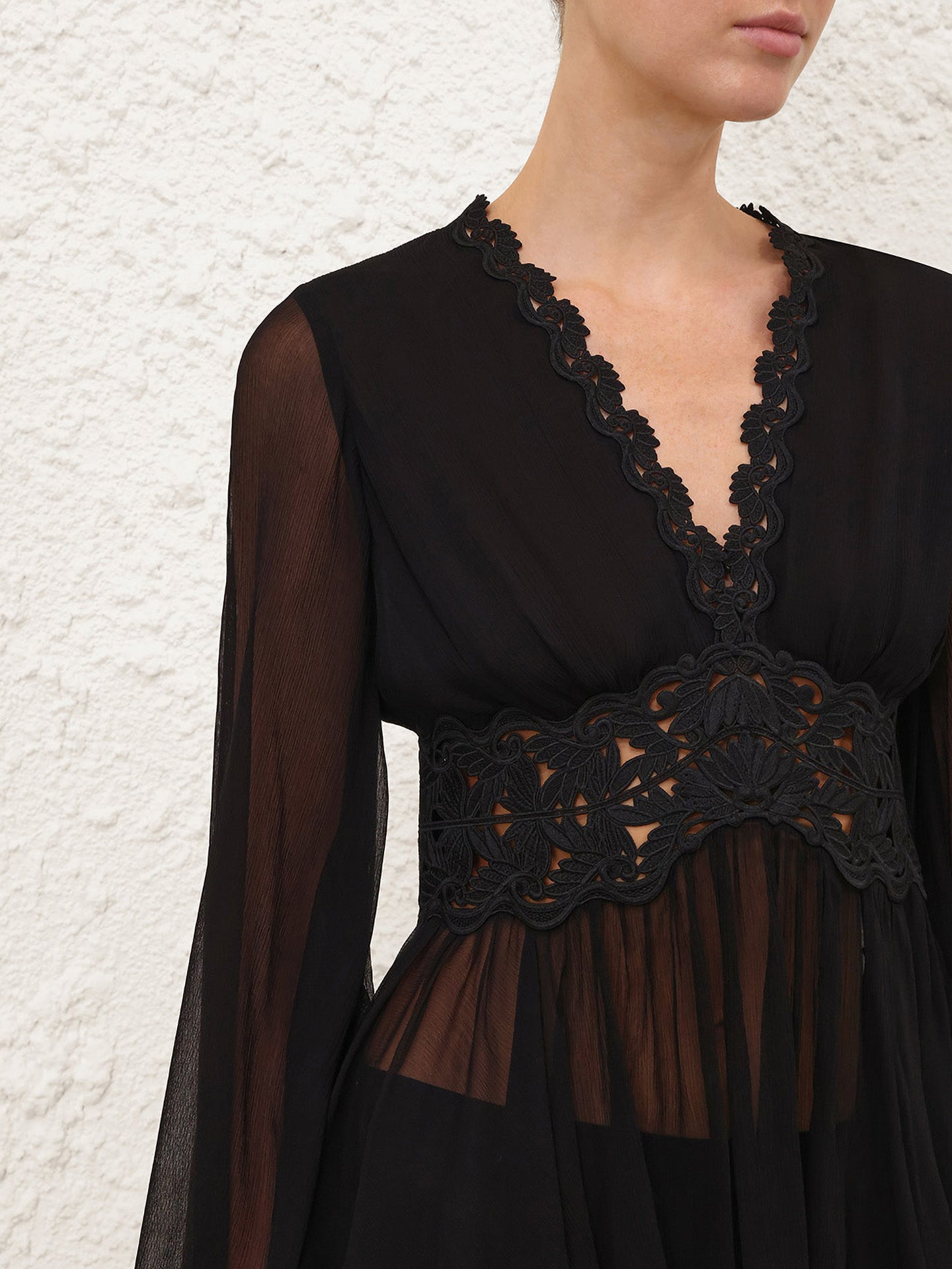 Luna peplum blouse, black