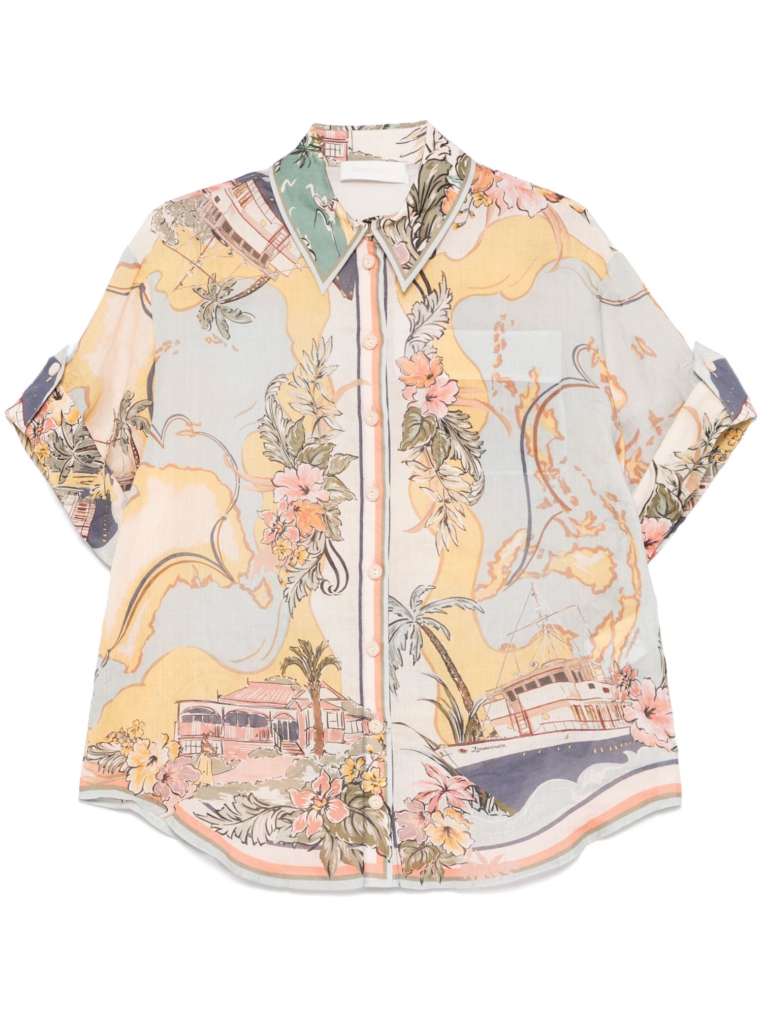 Tallow Relaxed Shirt, Nautical Map