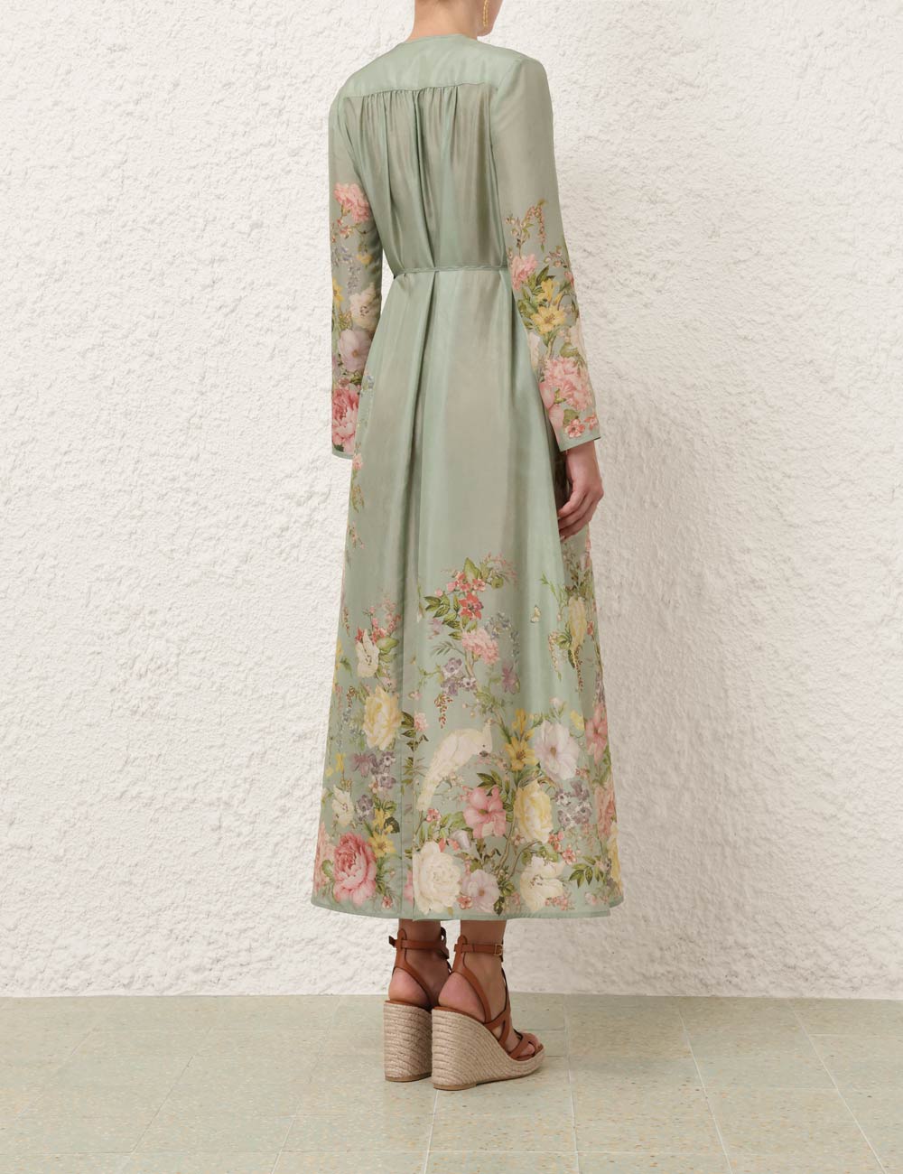 Waverly Billow Maxi Dress, sage floral