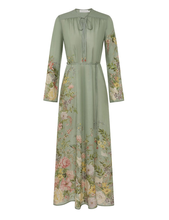 Waverly Billow Maxi Dress, sage floral