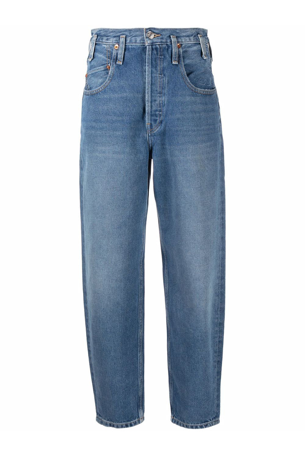 70s high-waist tapered-leg jeans