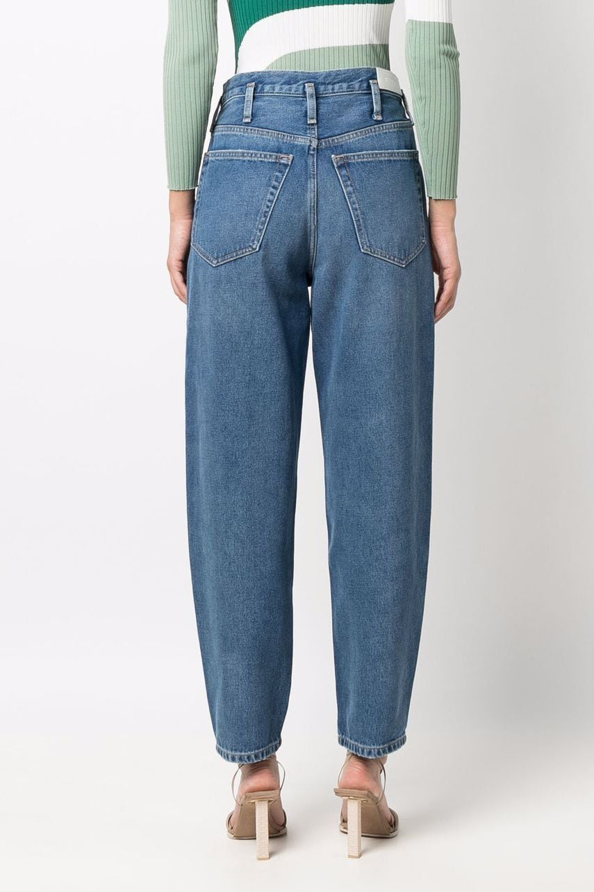 70s high-waist tapered-leg jeans