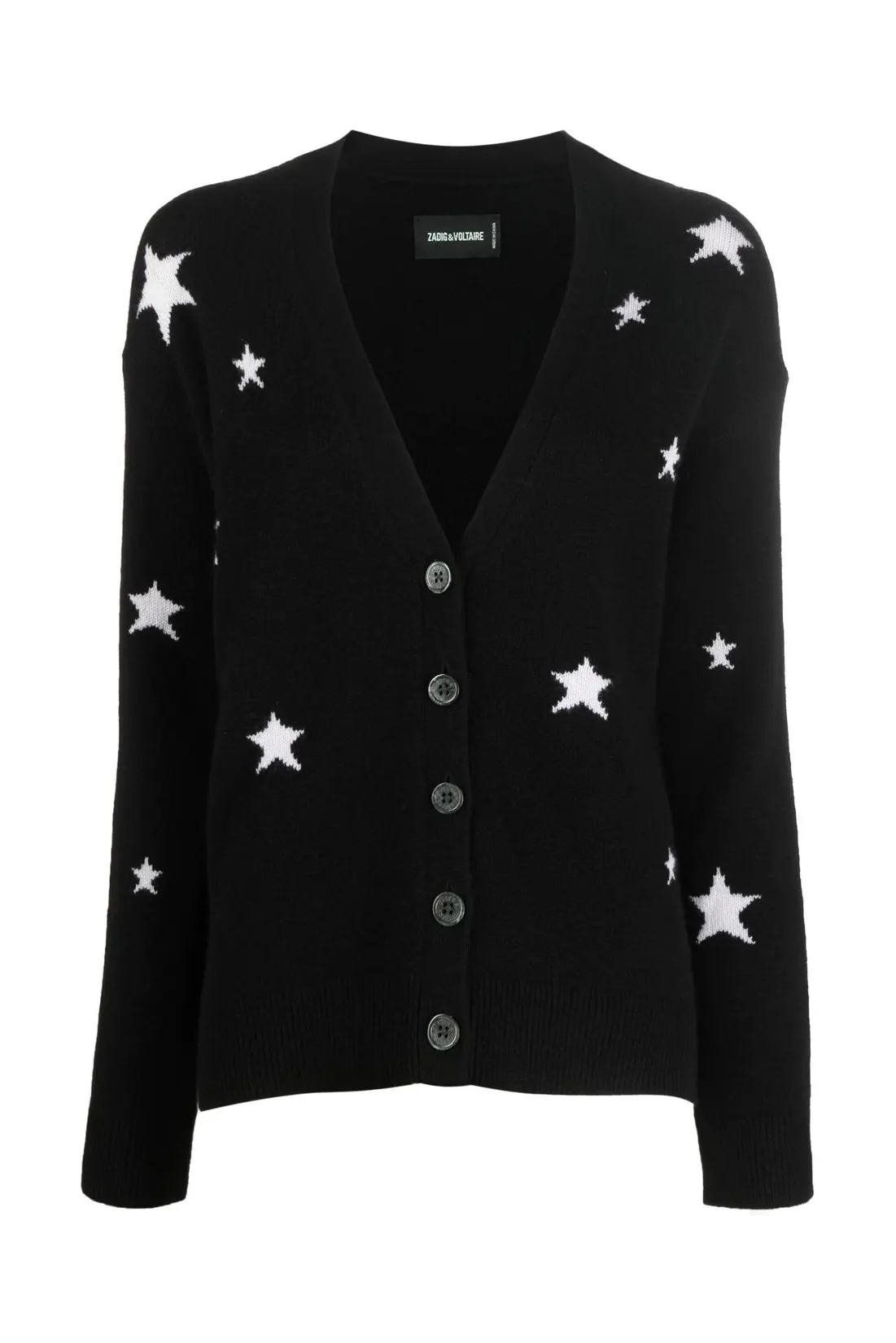 Mirka stars cashmere cardigan, black