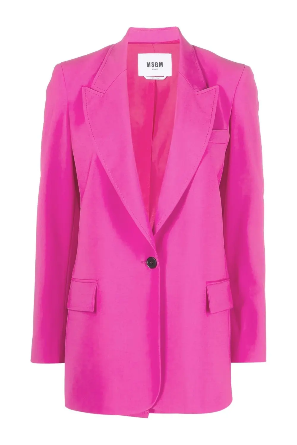 Buttoned-up single-breasted blazer, pink