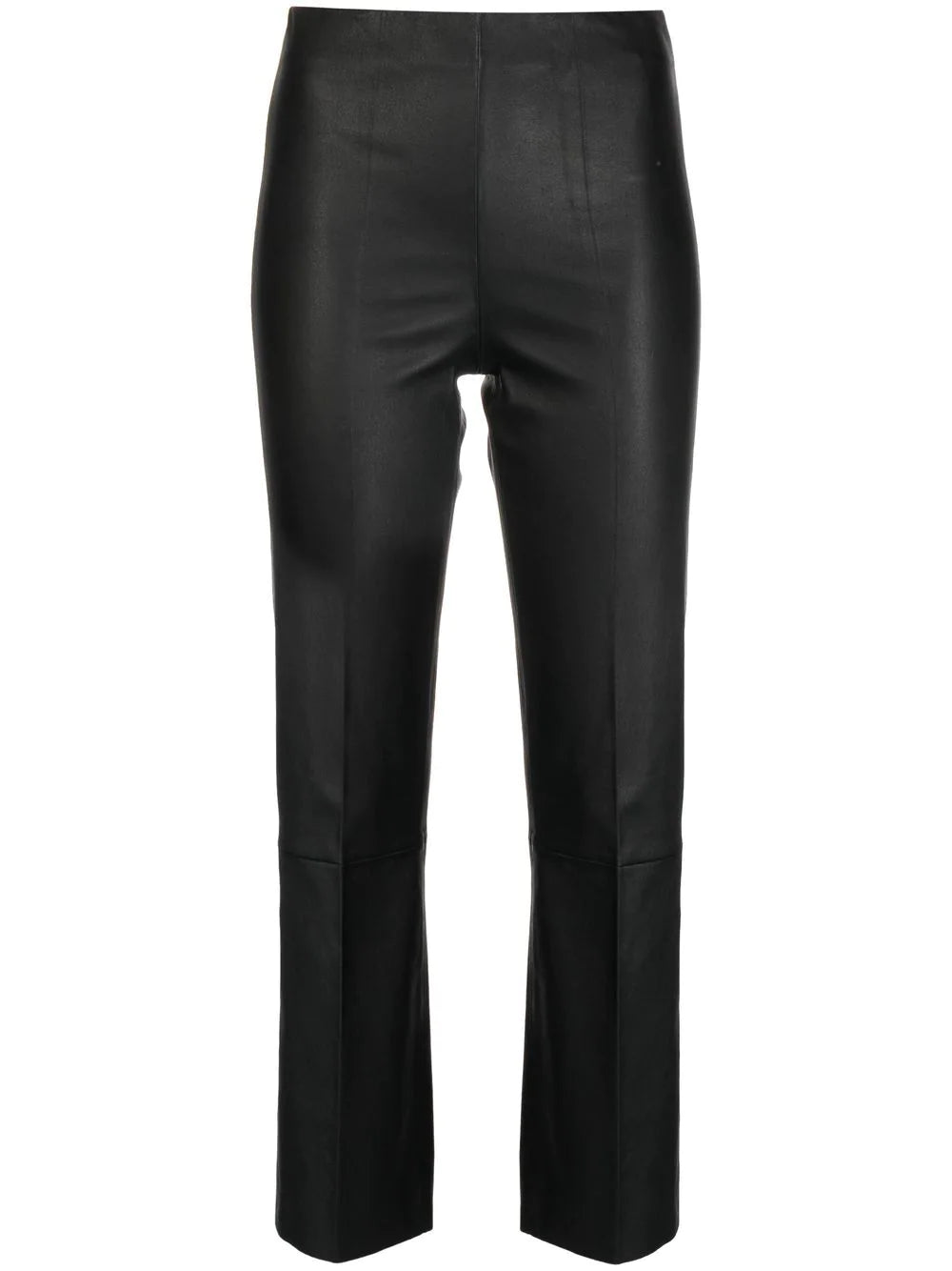 Florentina cropped leather trousers, black