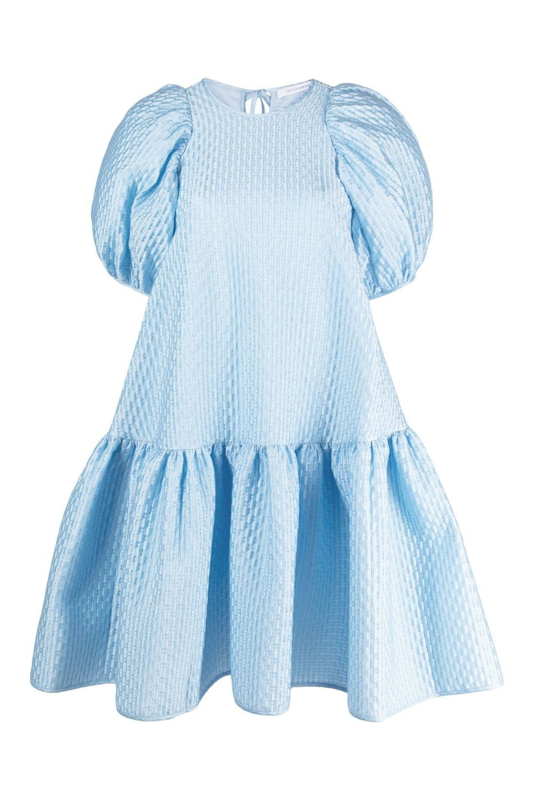 Puff-sleeve minidress, light blue
