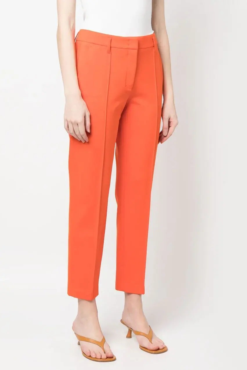 Straight-leg tailored trousers, orange