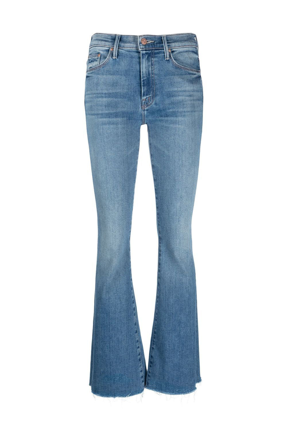 Weekender Fray flared jeans, blue wash ´groovy kind of love´