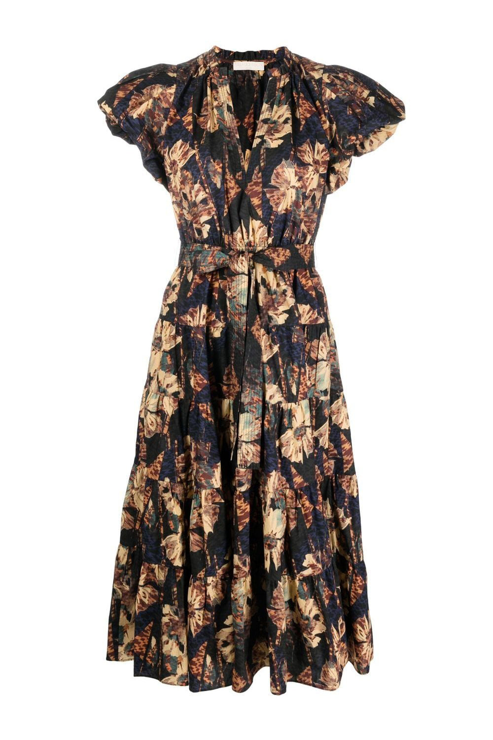 Ottilie abstract-print dress, lupine