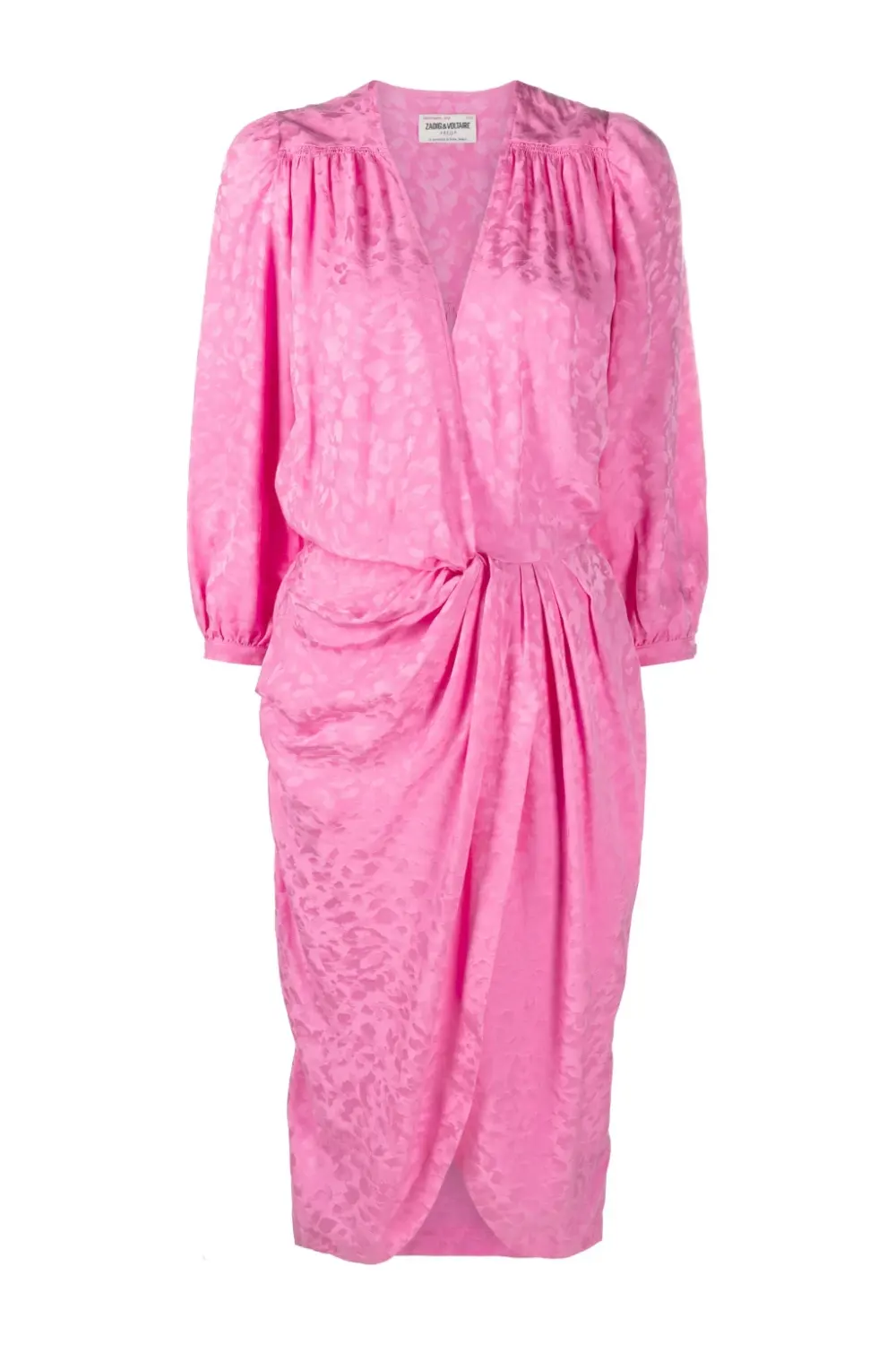 Renew silk midi-dress, pink