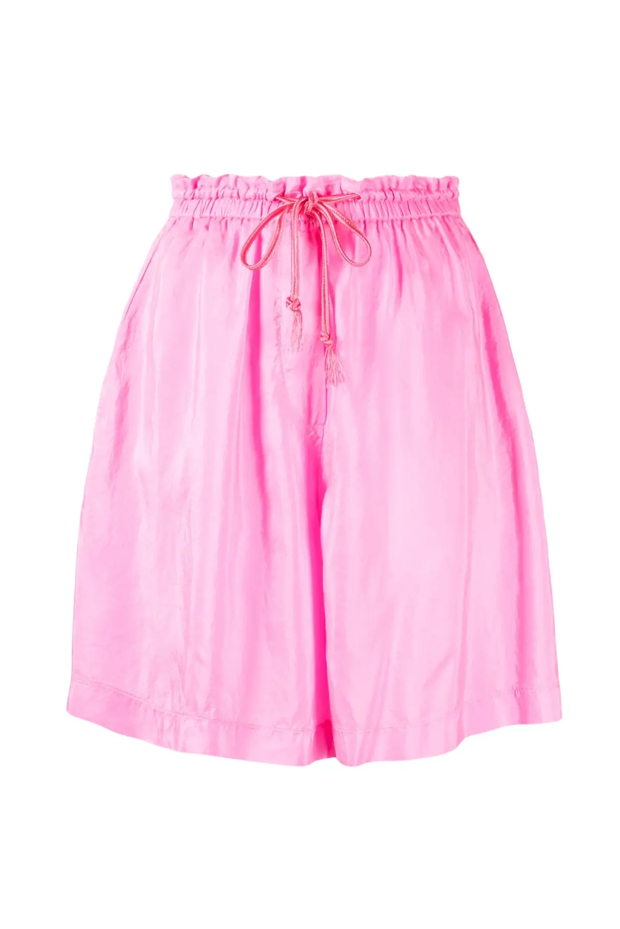 Silk bermuda shorts, pink