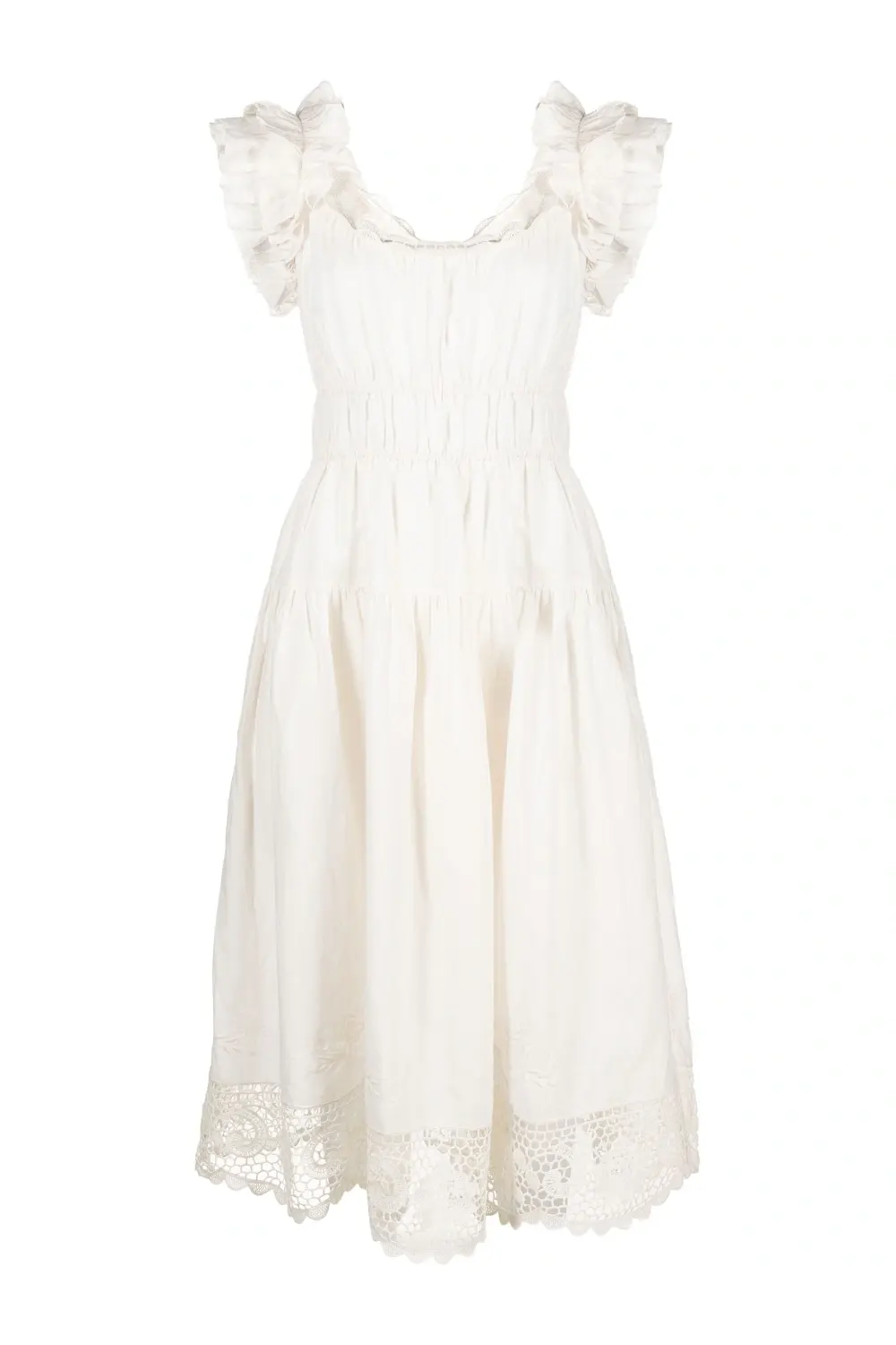 Leona sleeveless summer dress, ivory