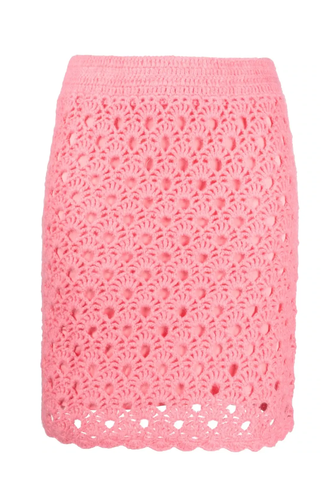 Coira knitted crochet skirt, pink