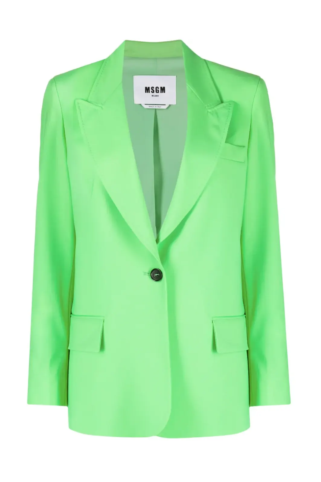 High-waist cropped trousers, tropical green