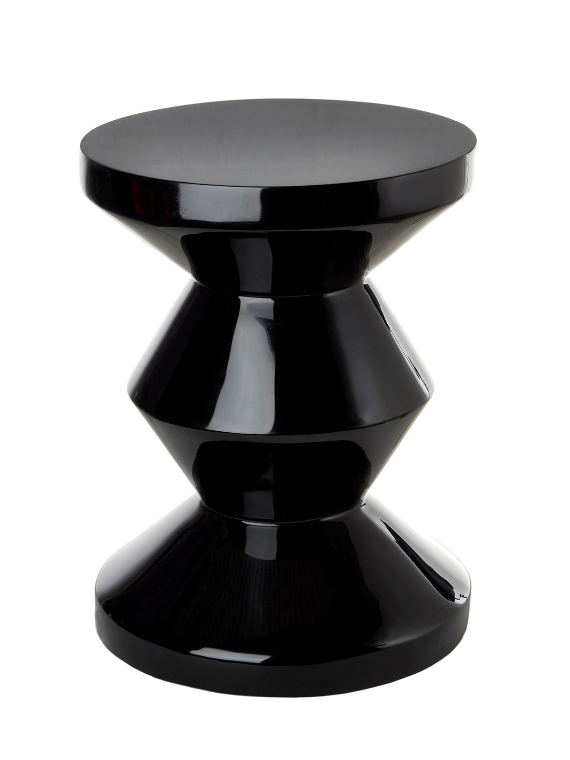 Zig Zag stool, black