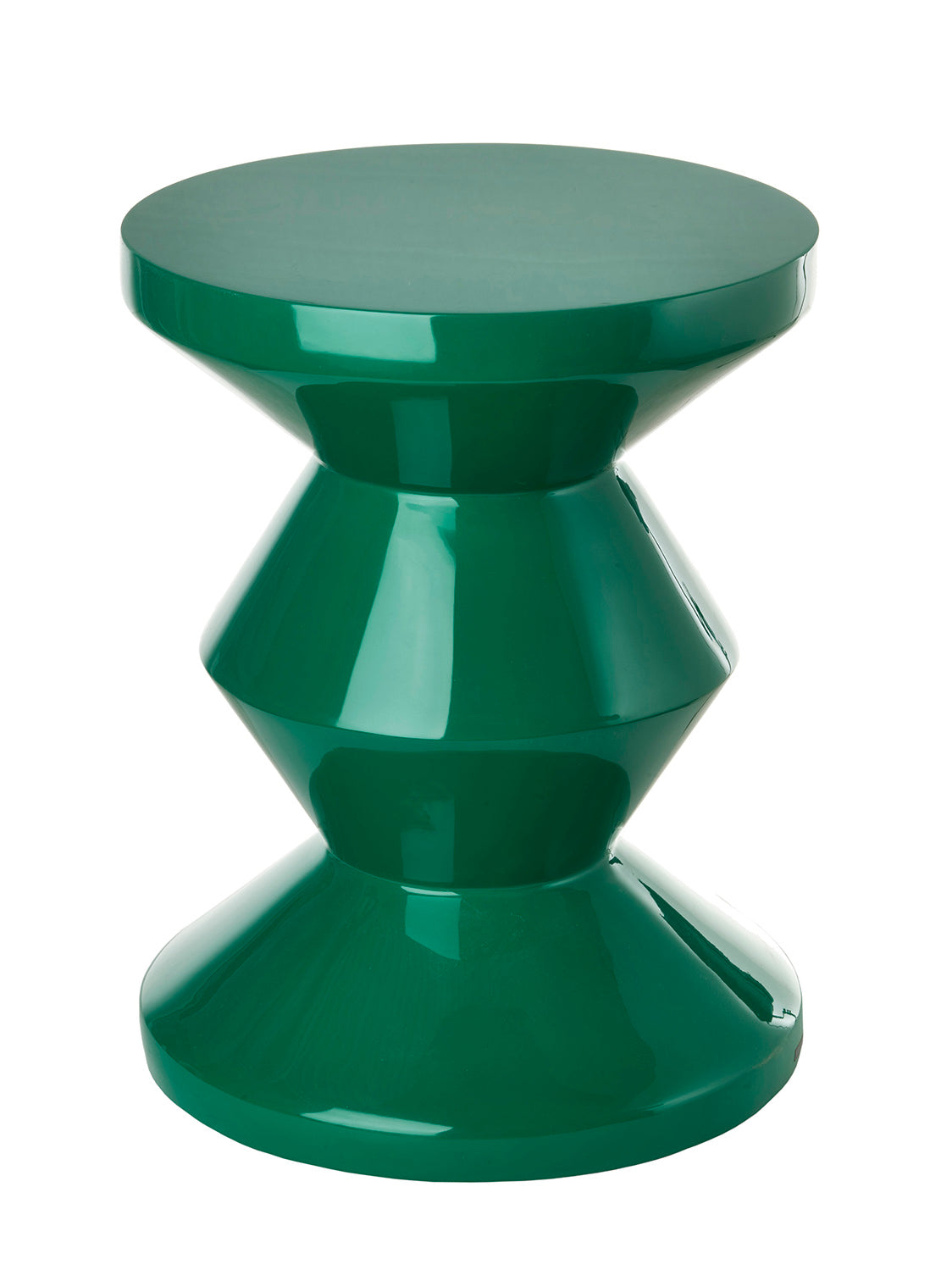 Zig Zag stool, green