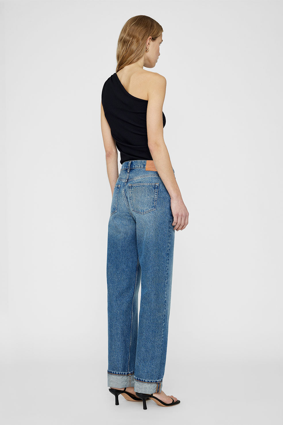 Camila one-shoulder top, black