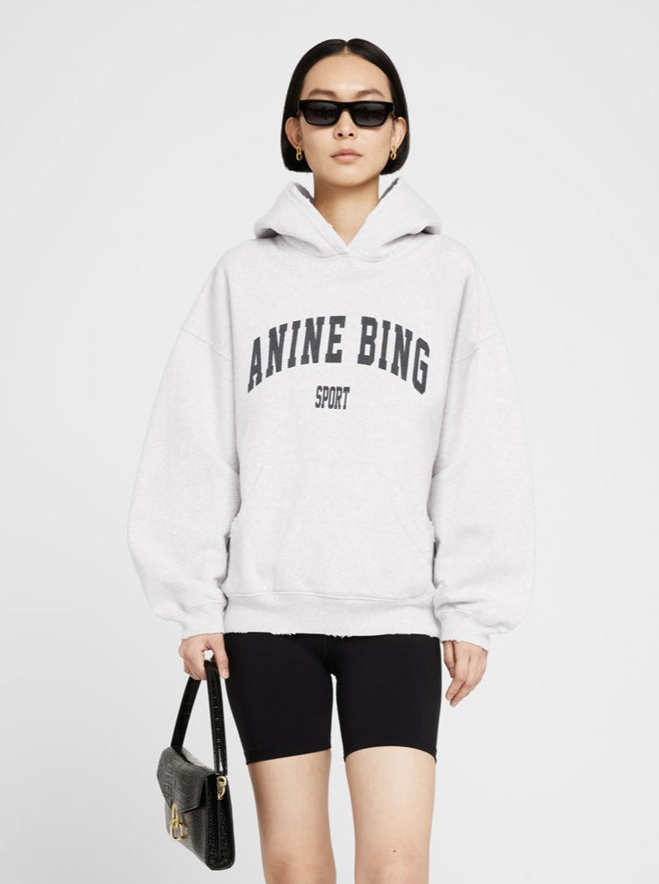 Anine Bing Harvey logo print hooded sweatshirt My o My