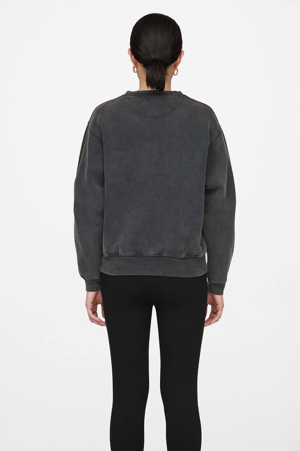 Anine Bing: Ramona printed sweatshirt 'Paris', washed black