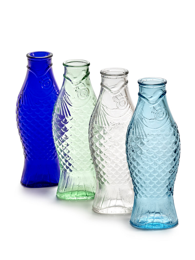 Fish & Fish Bottle, Light Blue