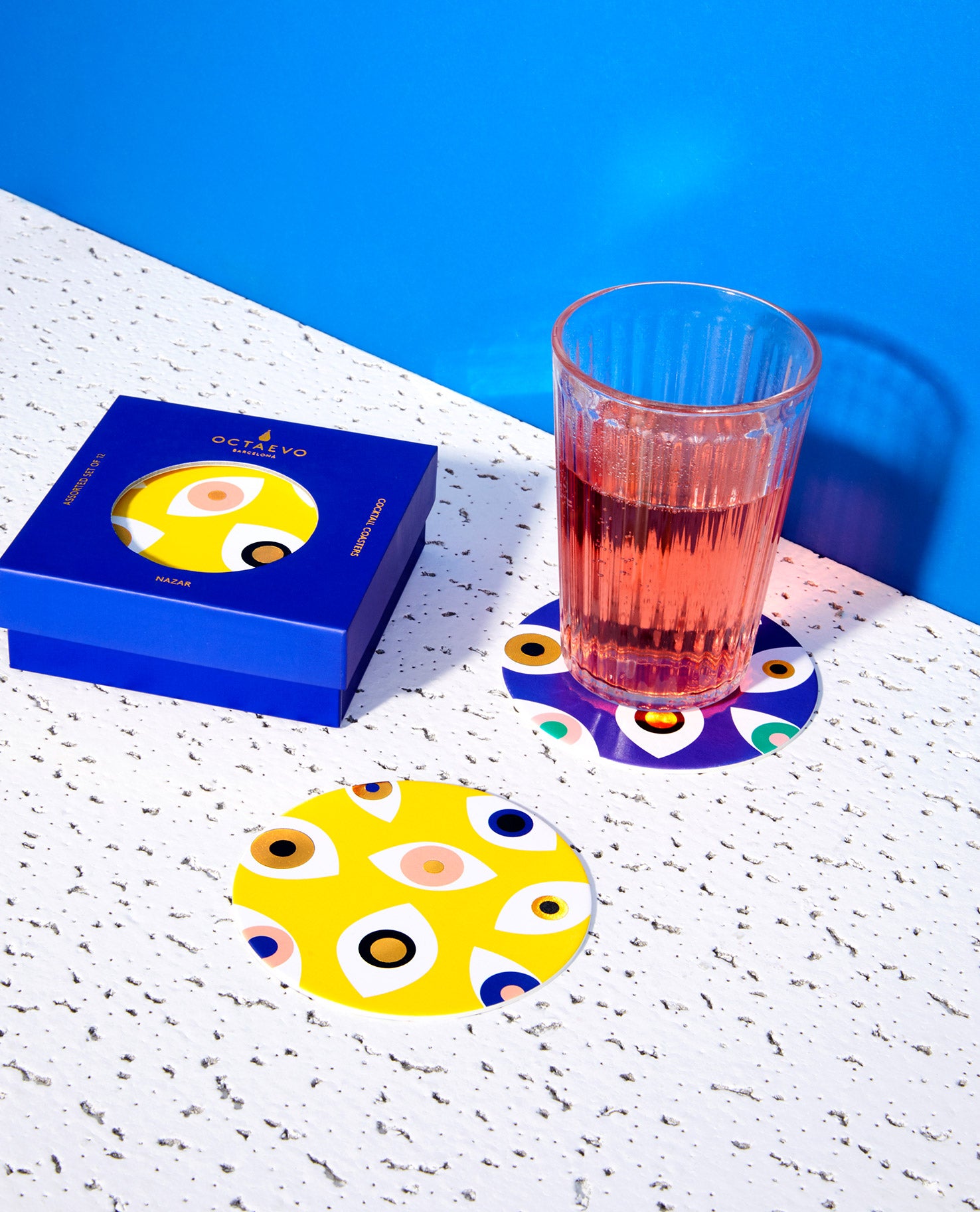 Double-sided cocktail coasters set Nazar