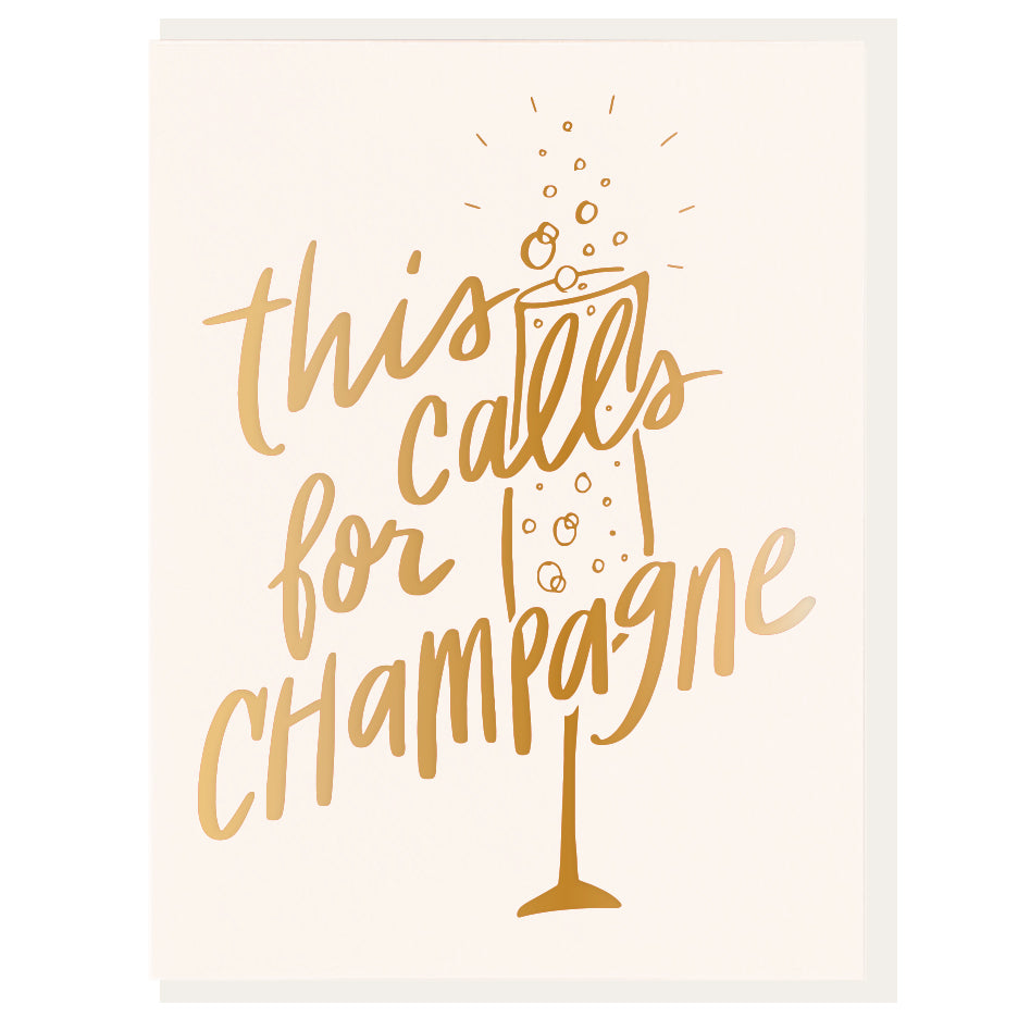 This Calls For Champagne Congratulations Card