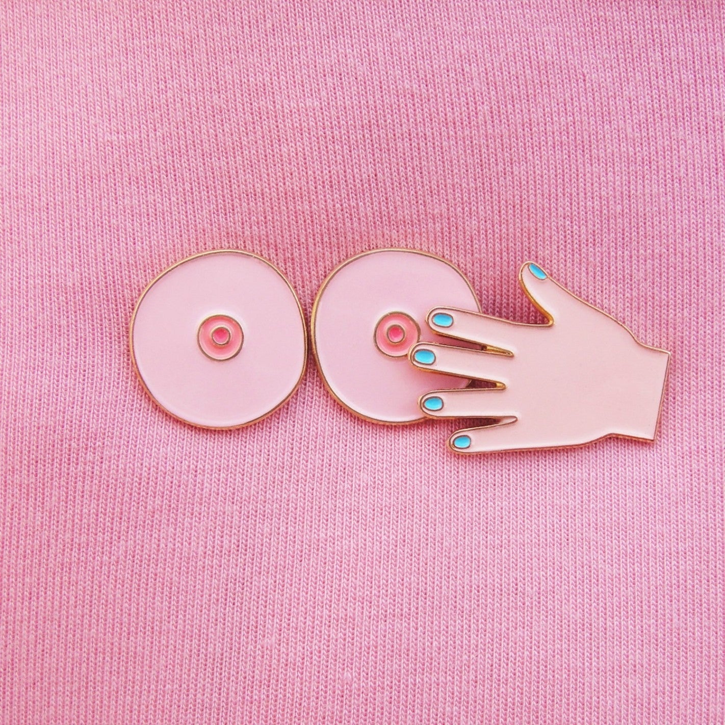 Boobs Pins set, pink