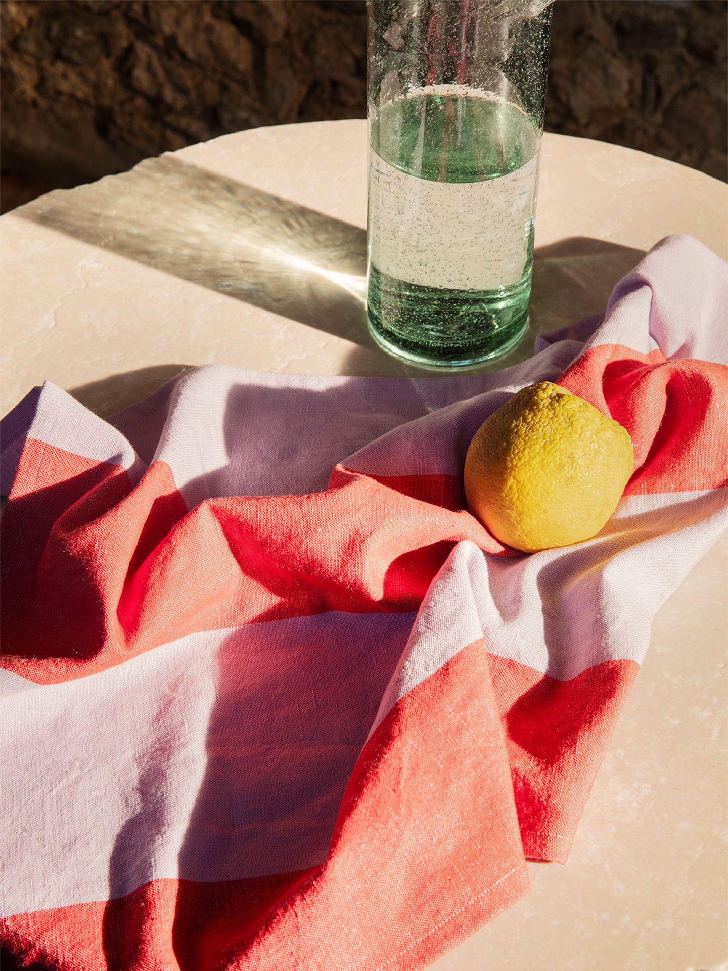 Hale Tea Towel, Red-Lilac