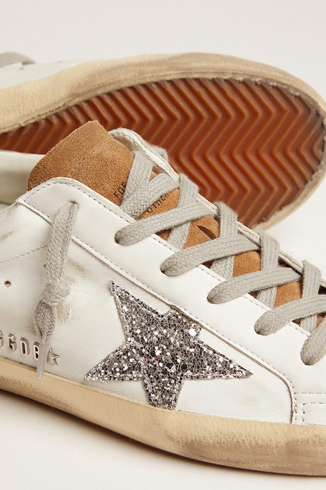 Super-Star Sneakers, tobacco toe & glitter star patch